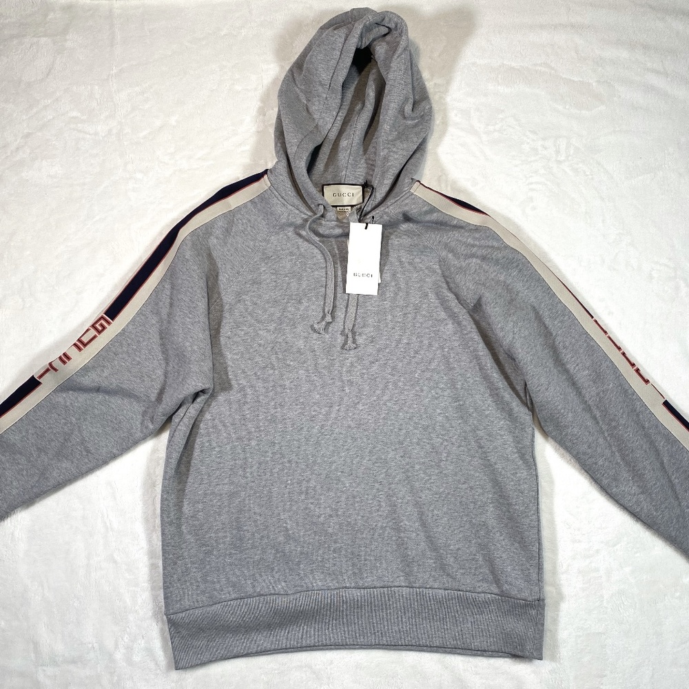 Gucci Jersey Hoodie Gray - Picture 2 of 15